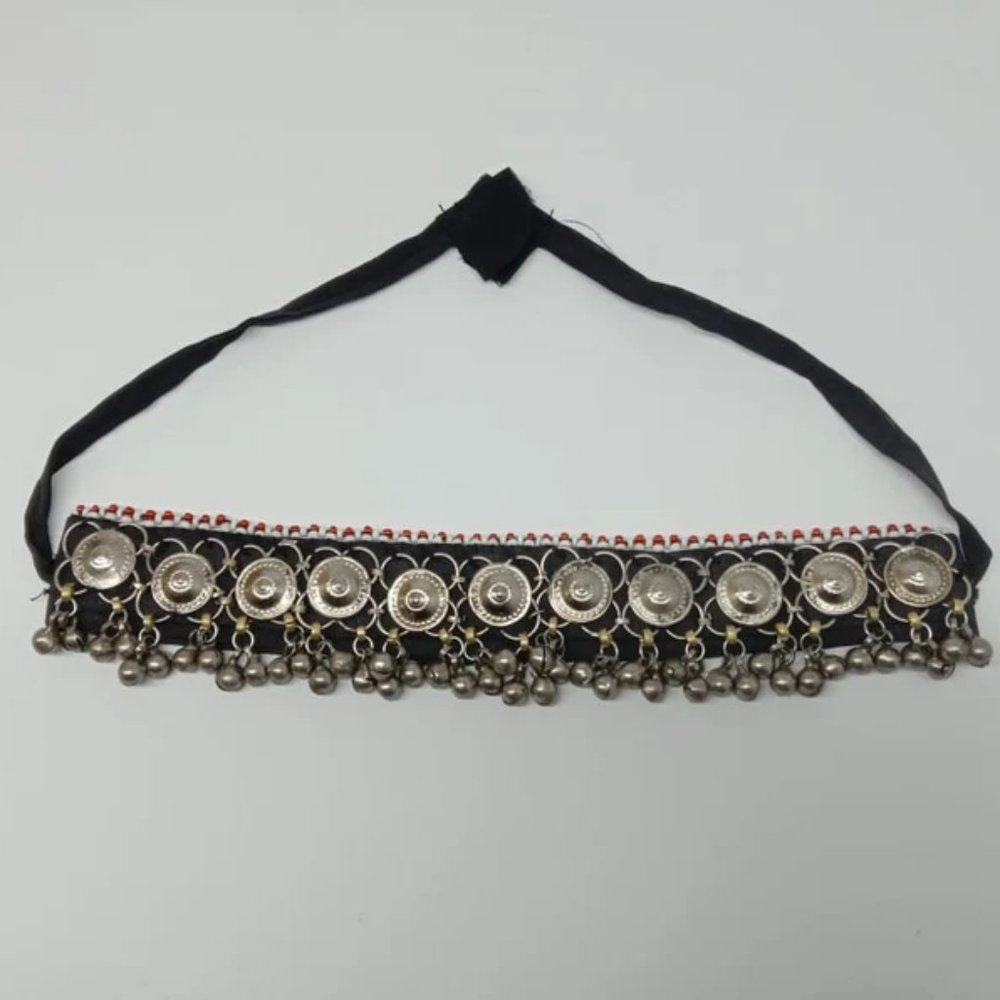 Vintage Afghan Anklet Pair: Tribal Silver Bells, Handmade Jewelry